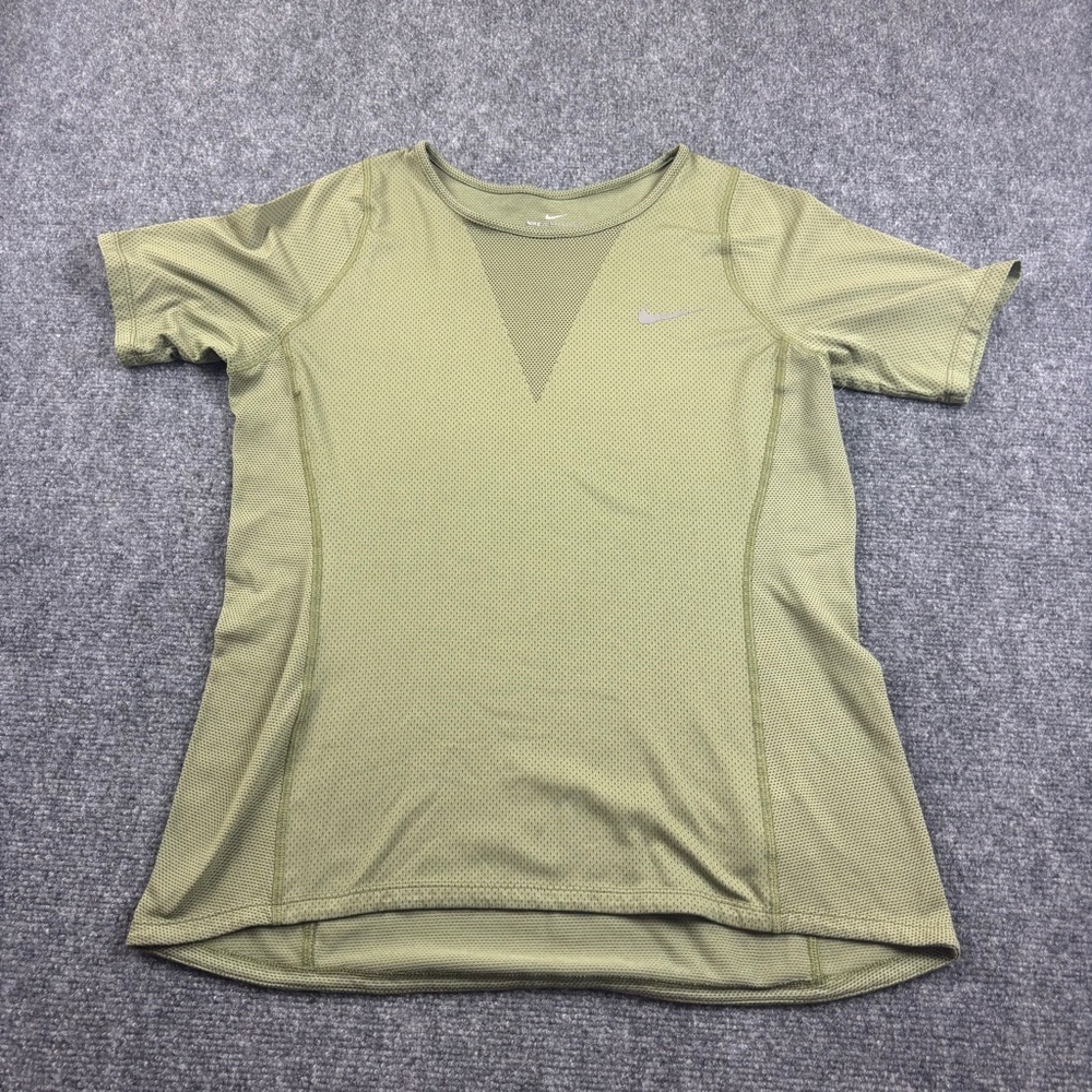 NIKE Women’s Zonal Cooling Green Athletic Short Sleeve Shirt size: Medium